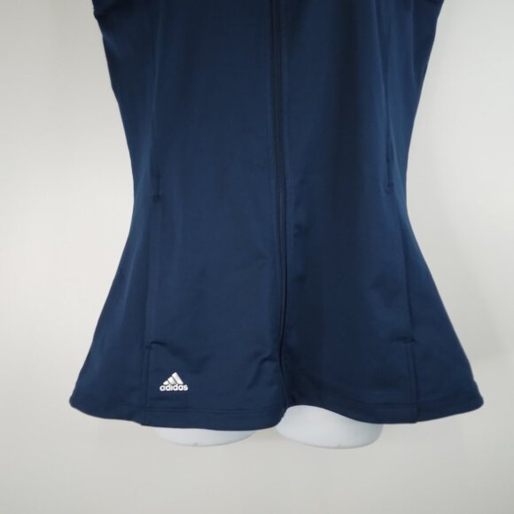 Adidas Blue Full Zipper Sports Vest Size  M - Picture 3 of 10